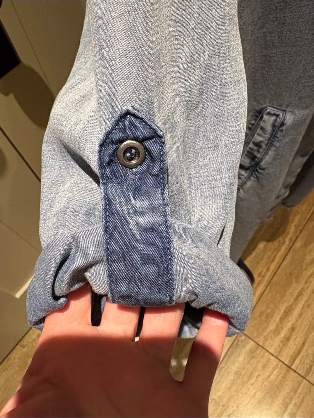 Light Blue Denim Shirt Dress - Brand: - Picture 2 of 10